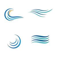 Water wave logo images vector