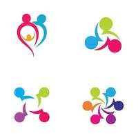 Community care logo images design vector