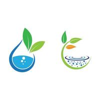 Eco water logo images vector