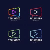 chat video icon set vector