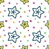 star seamless pattern vector