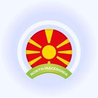 north Macedonia flag vector