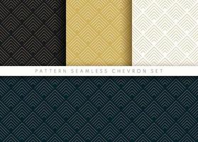 Set of pattern seamless chevron abstract wave background stripe gold luxury color and line. Geometric line black rose gold and dark blue pattern design. Vector illustration