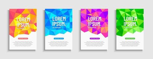 Abstract dynamic modern low polygon mobile sale banner set. Sale banner trendy gradient template design, Geometric super sale special offer collection. Vector illustration