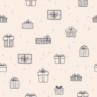 Hand drawn gift boxes seamless pattern for decorative,fabric,textile,print or wrapping paper vector