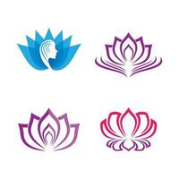 Beauty lotus logo images vector