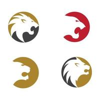Lion logo images illustration vector
