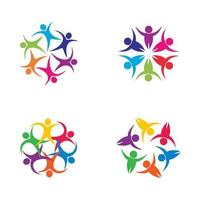 Community care logo images design vector