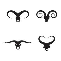 Bull head logo images vector