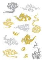 conjunto de vectores de nubes tradicionales chinas