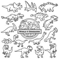 Dinosaurs character design vector set