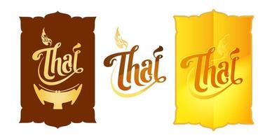 Logotipo de fuente de letras tailandesas para marca tailandesa y negocios. vector