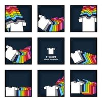 Plain t-shirt display on navy  blue background artwork vector template.