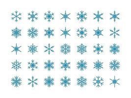 Isolated Snowflake Collection vector