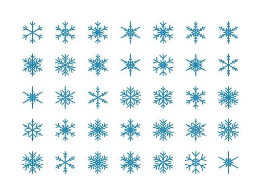 Isolated Snowflake Collection