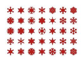 Isolated Snowflake Collection vector