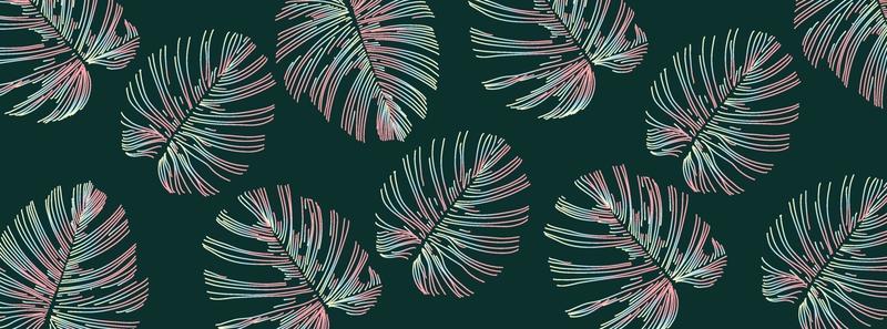 Abstract arts shiny leaves pattern