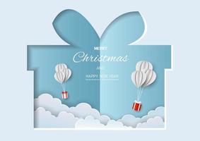 Merry Christmas and Happy new year greeting card vector