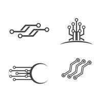 Circuit logo design vector