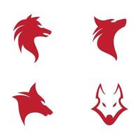 Wolf logo images vector