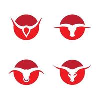 Bull head logo images vector