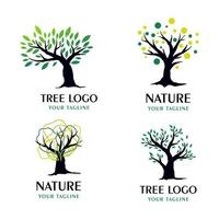 Modern set of tree logos template vector