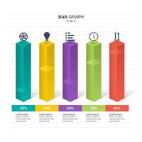 Bar Chart Diagram For Financial Analysis Illustration vector