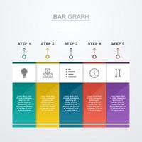 diagrama de gráfico de barras para ilustración de análisis financiero vector