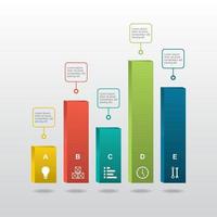 diagrama de gráfico de barras para ilustración de análisis financiero vector