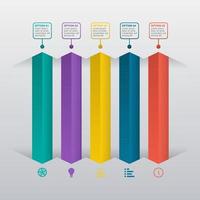 diagrama de gráfico de barras para ilustración de análisis financiero vector