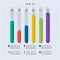 diagrama de gráfico de barras para ilustración de análisis financiero vector