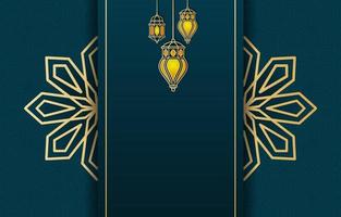 Islamic Arabic Lantern for Ramadan Kareem Eid Mubarak Background vector