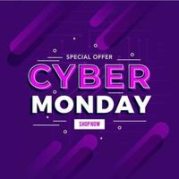 banner de plantilla de venta de cyber monday vector