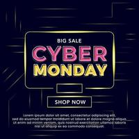 Cyber Monday concept banner vector