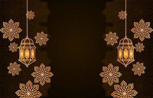 Islamic Arabic Lantern for Ramadan Kareem Eid Mubarak Background vector