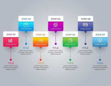 elemento infográfico con 6 pasos u opciones. vector