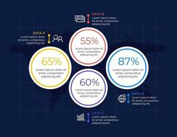 Vector infographic design template with 4 options steps