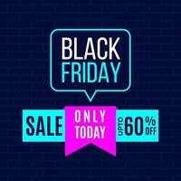 Black Friday sale banner design vector