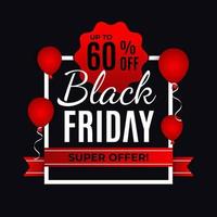Black Friday sale banner design vector