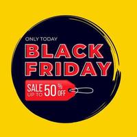 Black Friday sale banner design. For web and flyer vector
