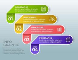 Presentation business infographic template with 4 options. Vector illustration