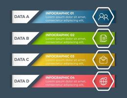 Vector Infographic label design template with icons and 4 options or steps