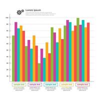 Gráfico de barras que muestra la recuperación financiera después de la crisis infográfica vector