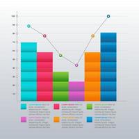 Gráfico de barras que muestra la recuperación financiera después de la crisis infográfica vector