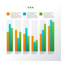 Gráfico de barras que muestra la recuperación financiera después de la crisis infográfica vector