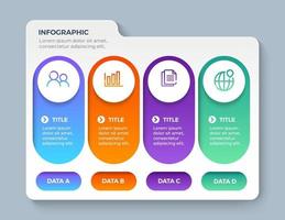 Presentation business infographic template with 4 options vector