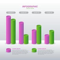 Decreasing Bar Chart Illustrating Economic Pressure or Financial Problems Infographic vector