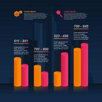 Bar Graph Showing Financial Recovery After Crisis Infographic vector