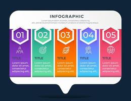 Vector Infographic label design template with icons and 5 options or steps