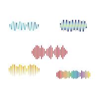 Sound wave images vector